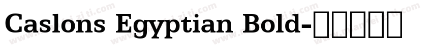 Caslons Egyptian Bold字体转换